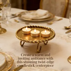 New Creative Iron Art Spiral Candle Holder, Candlestick Decorative Wax Cup Craft for Home Office Wedding Party Table, Elegant Simple Desktop Centerpiece