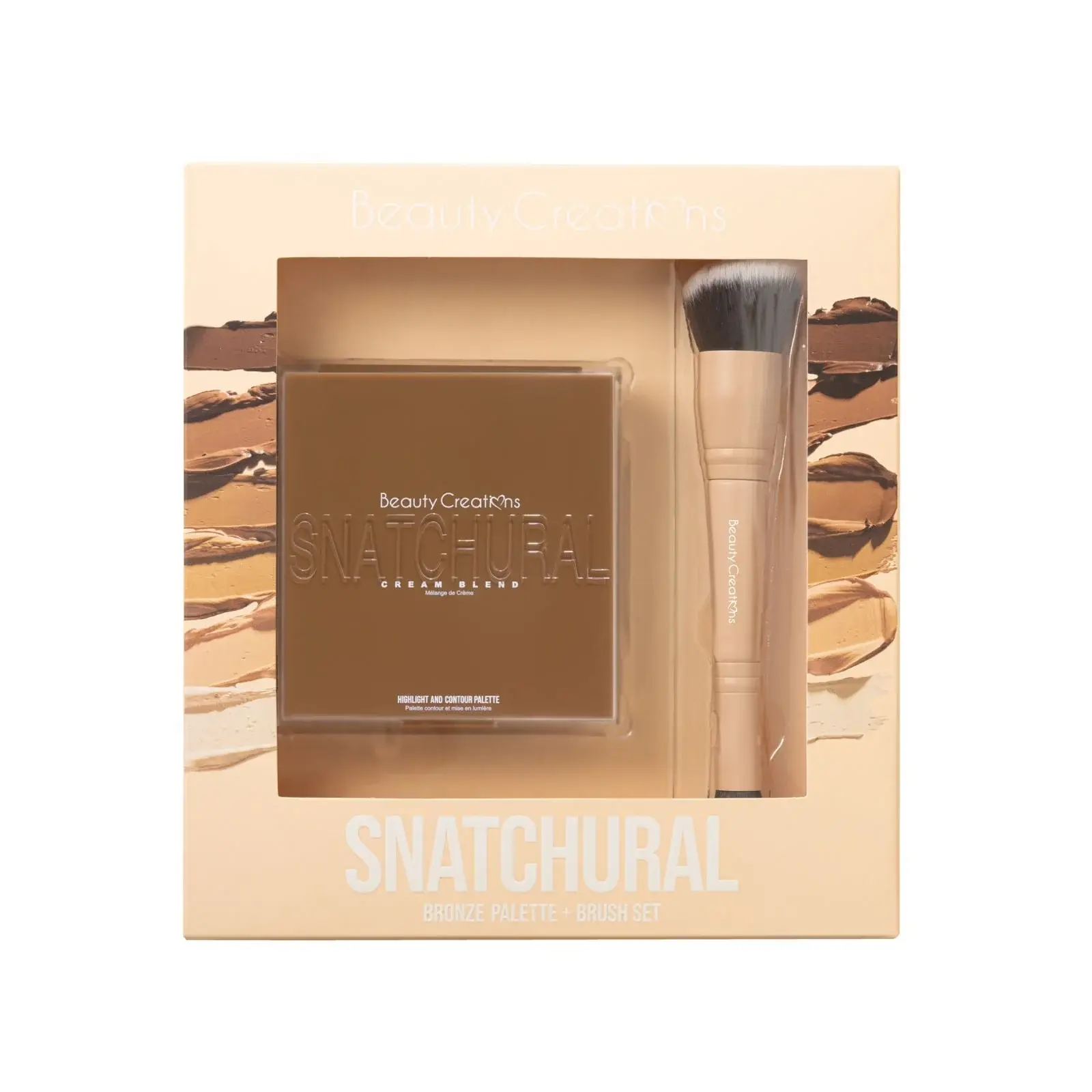 Beauty Creations SNATCHURAL BRONZE PALETTE + BRUSH SET