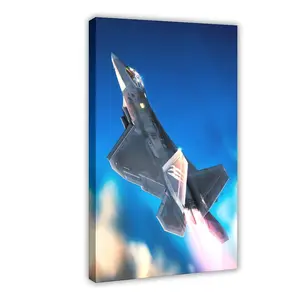 F22 Raptor Climb Canvas Poster Wall Art for Home Bedroom Office Dorm Room Decor