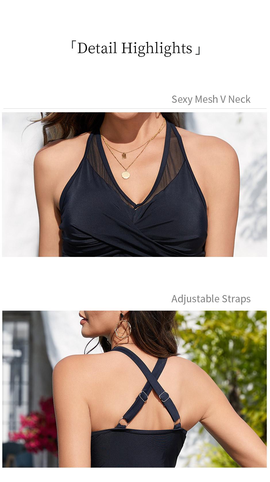 Chicovar Boutiques Womens High Waisted Bikini Sets Swim Skirt Mesh Swim Suits 2 Piece Tummy Control Bathing Suits