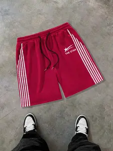 Men's Star & Letter Print Shorts, Logo Shorts, Loose Casual Comfy Breathable Fit Shorts for Summer, Fashion Men's Bottoms for Daily Wear