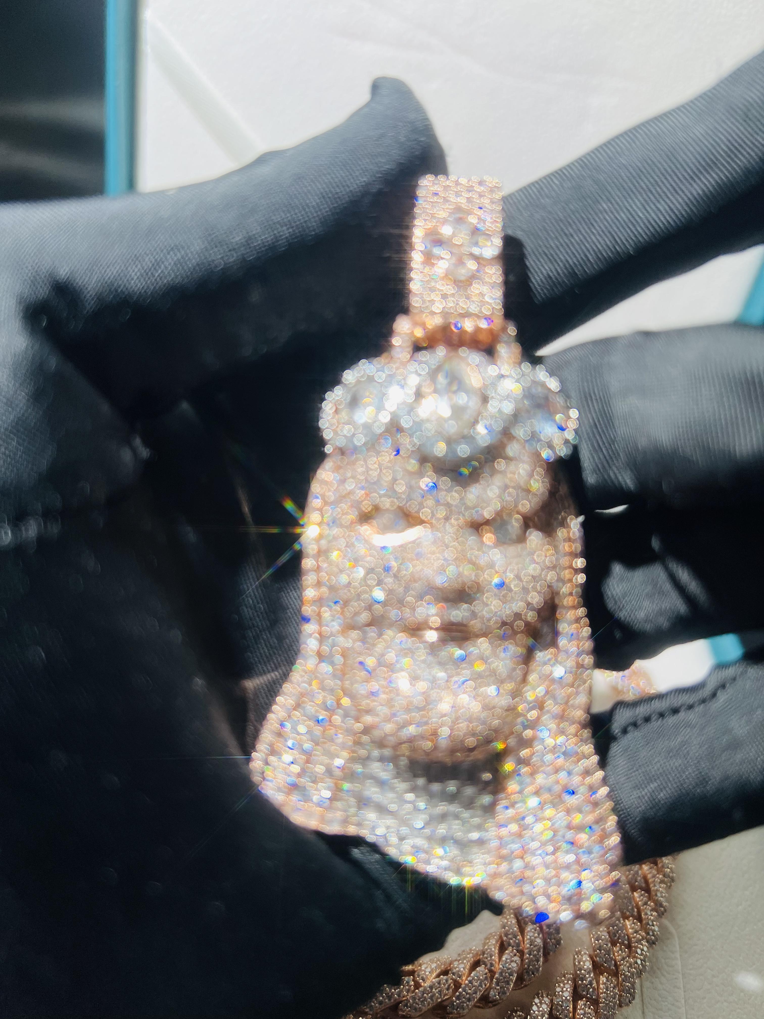 Ice Diamond Jesus Customized Luxury Hip Hop Men's Jesus Pendant High Quality Fashion Trend Charm Jesus Pendant Jewelry Easter Valentine's Day Thanksgiving Father's Day Gift