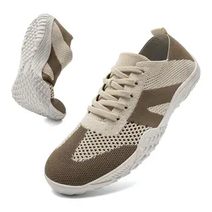 Stylish & Comfy Women's Minimalist Barefoot Sneakers Zero-Drop Non-Slip Arch Support Lightweight Breathable Knit Shoes for Daily House Wear