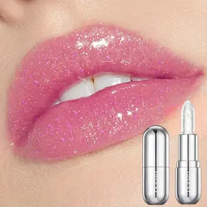Shimmering Lipstick, 1 Count Long Lasting Shine Moisturizing Lipstick, Color Changing Lipstick, Glossy Lipgloss Lip Glaze Stick, Plumping Lip Oil Lip Stick for Girls & Women, Makeup