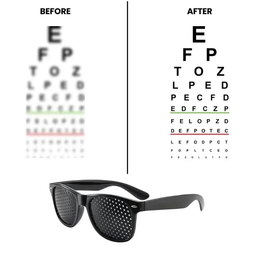Unisex Pinhole Myopia Eyeglasses - No Anti-Astigmatism, Anti-Fatigue, Strabismus Correction Functional Vision Aid Eye Care Glasses