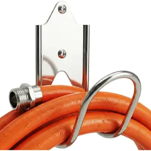 Garden Hose Holder, Garden Hose Hanger Wall Mount for Water Hose, Extension Cords, Air Compressor Hose, Heavy Duty & Rust Proof Set of 1