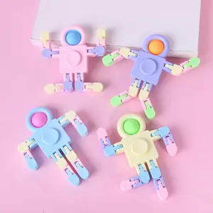 20 Pcs Funny Sensory Fidget Toys, Transformable Chain Robot Finger Toys, Stress Relief Gyro Spinner Toys for Kids, Party Favors, Classroom Prizes, Birthday Gifts & Fun Activities