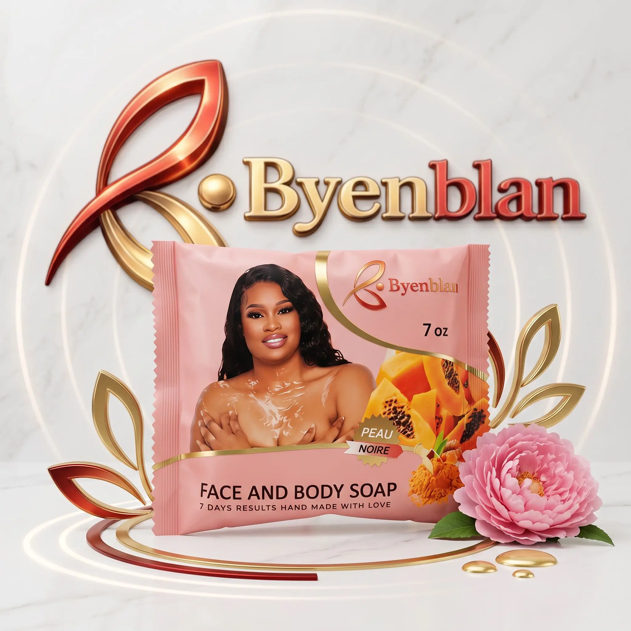 BYENBLAN Peau Noir 7oz Face & Body Cleansing Soap, Beauty & Personal Care Bath & Shower Cleanser