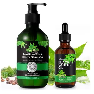 Jamaican Black Castor Oil+Shampoo Hair Growth Set - 10.56 fl.oz Strengthen and Restore Damaged Hair