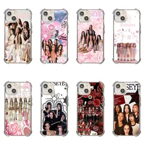 Fashionable Katseye Y2K Fans Colorful Phone Case for iPhone 17 16 15 14 13 12 11 Pro Max Plus Air Anti Fall Protective Drop-proof Gift Unique Design