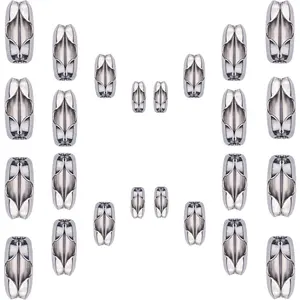 KINGOU 80pcs Stainless Steel Ball Chain Connector Clasps Fits for 1.6/2.0/2.4/3.2mm Beaded Ball Chain …