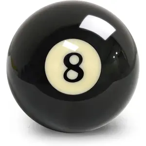 Replacement 8 Ball Regulation 2-1/4" Resin Billiard Ball, Precision Weighted, Single Black Pool Ball for American Tables