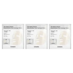 CosRx The Alpha-Arbutin Discoloration Care Hydrogel Beauty Mask, 3 Sheets, 1.19 oz (34 g) Each