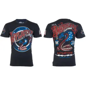 AFFLICTION American Customs Kiss of Death Snake Black Mens T-shirt Mens S-3XL