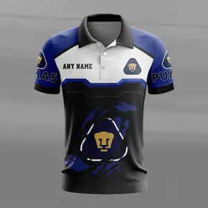 LIGA MX Pumas UNAM Personalized Name MultiColor Polo Design ST2603