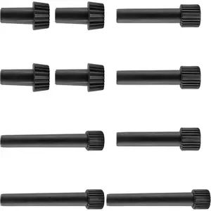 10 Pieces Lamp Switch Knob Replacement, Lamp Knobs Threaded Turn Knob Lamp Socket Light Switch Knob for Light and Fan Fixtures - 3 Size, Black
