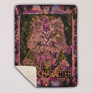 Mane Character Fleece Sherpa Blanket – Regal Cat Throw