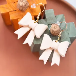 Champagne Bow Dangles