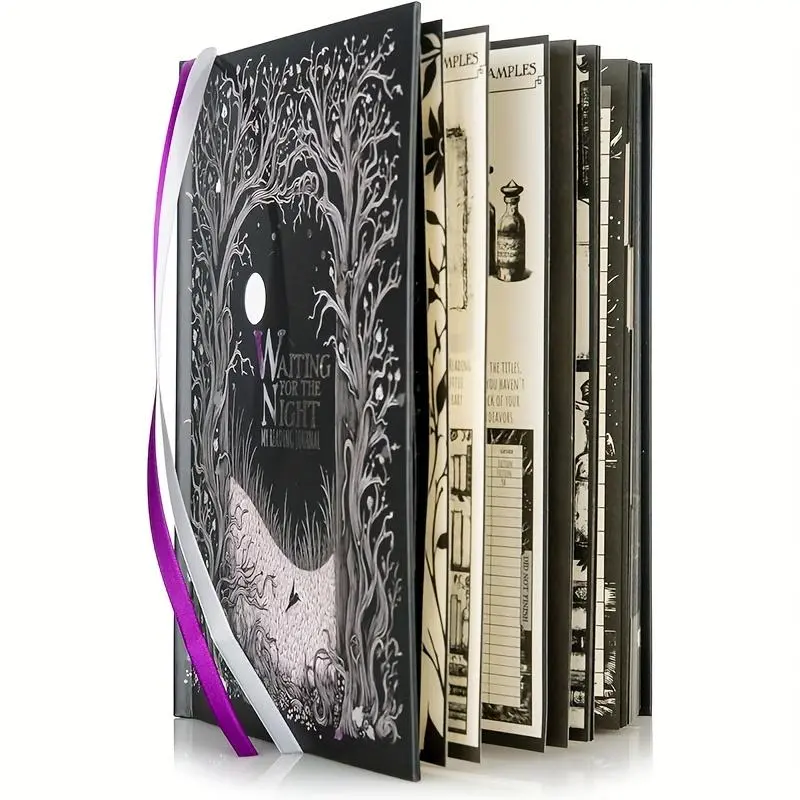 Gothic Style Planner, 1/2pcs 150 Pages Reading Diary, Lay-flat Binding Planner, Personal Planning Product for Home School Office, Planner Notebook