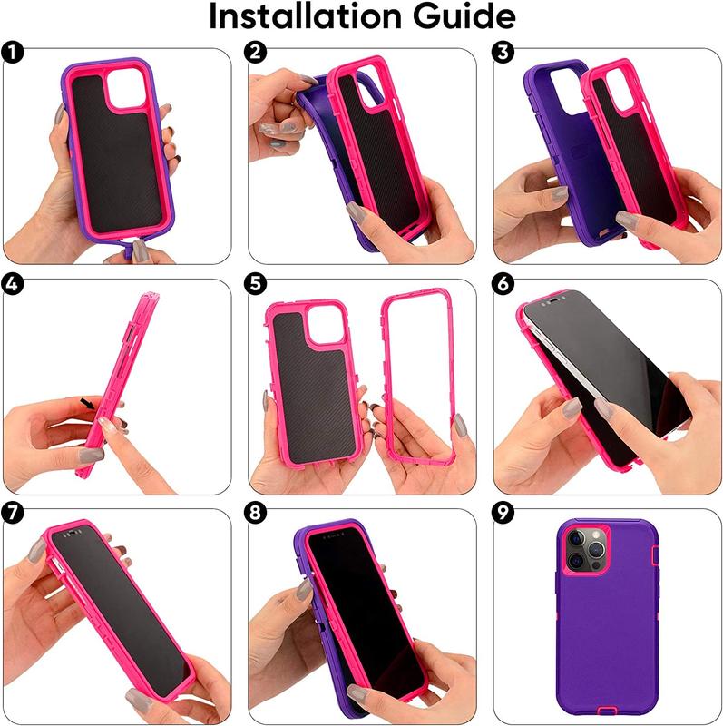 Heavy Duty Shockproof Holster Case for Apple iPhone 17 Air 16 15 Plus 14 13 12 Mini 11 Pro Max Cover with Belt Clip