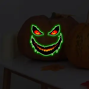 A (20*30cm) evil expression Halloween luminous toilet decoration sticker, bathroom and home background decoration sticker YCG9004-YJ
