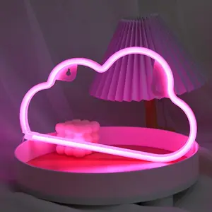 1pc, Cloud Neon Sign, USB or Battery-powered LED Cloud for Bedroom Decoration, Wall Decoration, Novel Nightlight, Used for Rooms, Birthdays, Weddings, Celebrations and Festivals to Decorate Their Homes.