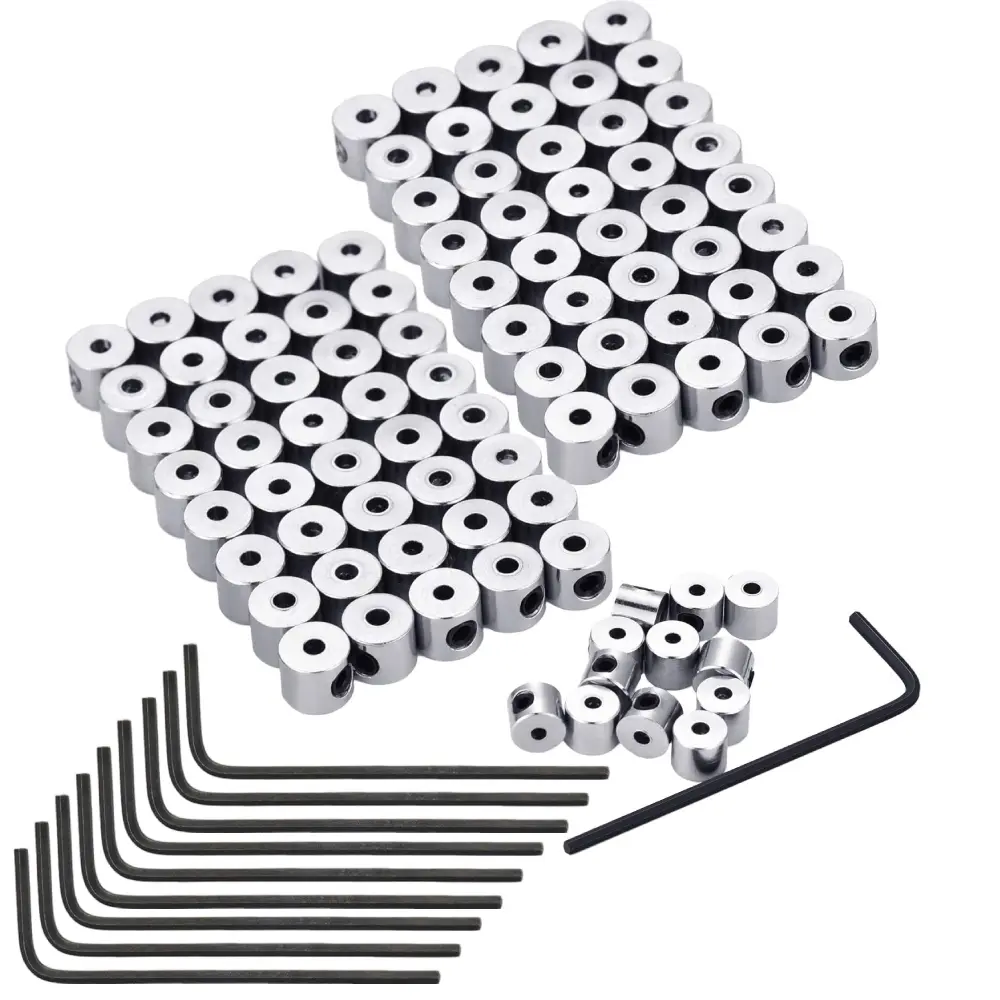 110 Pcs Rust Proof Copper Plating Locking Pin Backs Set - 4.5cm Locking Tool, 5x6mm (HeightxDiameter), Allen Wrench, Durable and Exquisite, Easy to Connect for Collar Pins, Name Tags