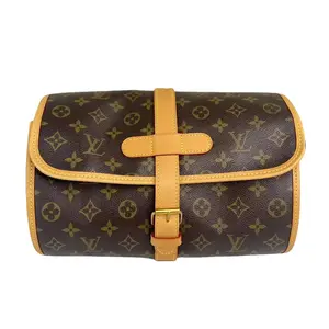 Pre-owned Louis Vuitton Leather Crossbody Bags Marne Monogram Canvas Crossbody Bag with Tan Accents and Adjustable Strap