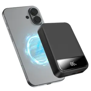 10000mAh Magnetic Wireless Power Bank - Portable Charging with Digital LED Display & Dual USB Output, Power Bank Compatible with iPhone 15/15 Plus/15 Pro/15 Pro Max, 14/13/12 Series and more