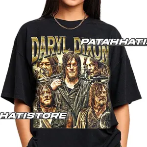 Limited Daryl Dixon Vintage T-Shirt, Gift For Woman and Man Unisex T-Shirt Cotton Fabric