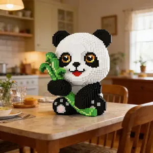Creative 3D Panda Puzzle Building Ornament, Unique Room Decor for Birthdays and Holidays, Perfect Gift for DIY Enthusiasts