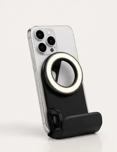 Cellphone Selfie Light – Rechargeable LED Light (Model BBC-9), Soft and uniform LED lighting, Improves photo and video quality in low-light environments. Compact, lightweight, and portable, Perfect for selfies, videos, live streams, and video calls