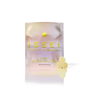 Issei Mochi Gummies – Peach | Soft & Chewy | Award Winning | Gelatin-Free, Non-GMO, Gluten-Free, Plant-Based, Dye-Free | Delicious Snack | 2 Oz