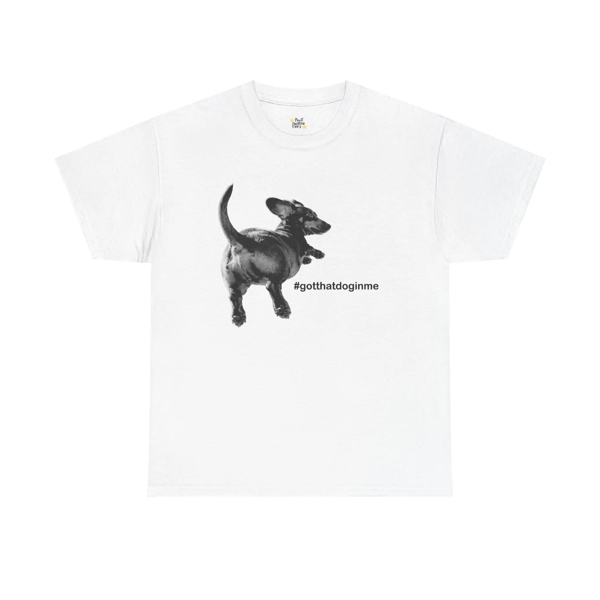 #Gotthatdoginme dog T-Shirt | Black & White