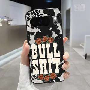 Floral Rebellion Art Pattern Rounded Edge Phone Case for Google Pixel 10 9 8 7 Pro A XL Shockproof Drop Protection Rugged Durable Liquid Silicone Cover Cellphone Protective