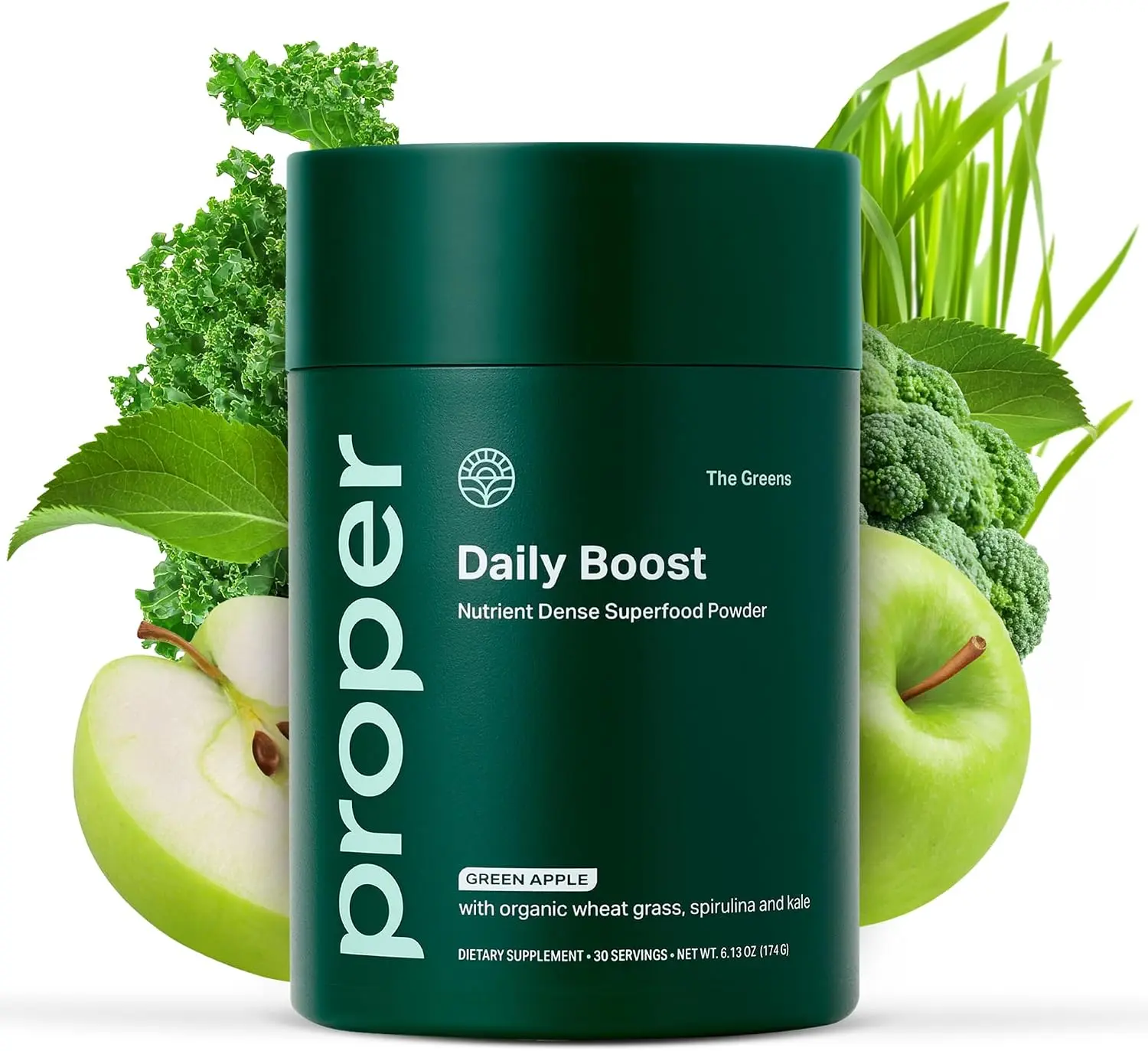 Organic Greens Superfood Powder with Wheatgrass Spirulina Chlorella and Probiotics Daily Green Drink Mix and Veggie Supplement for Digestive Gut Health Immune System and Natural Energy Support Non GMO Vegan