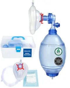 KOKAND Adult & Child CPR Training Simulation Kit - Manual Squeeze Bag Trainer with Practice Mask, Tubing & Carry Case - For Classroom & Certification Practice - 1pack