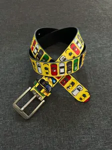 High-End Print Toy Car Punk Belt, Cute Dopamine Jeans Leather Belt, Trendy Accessory Unisex, Statement Belts, All Seasons Fashion