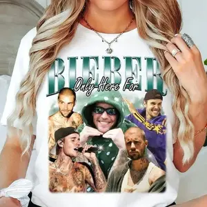 Only Here For Bieber Vintage Shirt, Swag Shirt, Summer Concert Bootleg Tee, Gift For Belieber