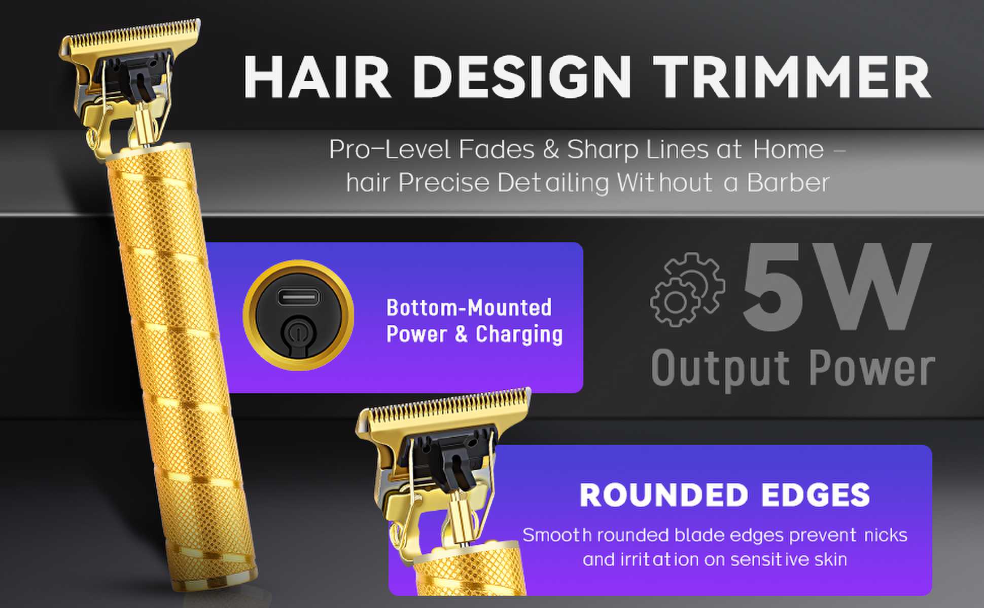 Men's Hair Clipper, USB Charging Wireless Hair Trimmer, Men's Hair Trimmer With Digital Display, Electric Hair Trimmer, Easy To Trim Hair And Beard