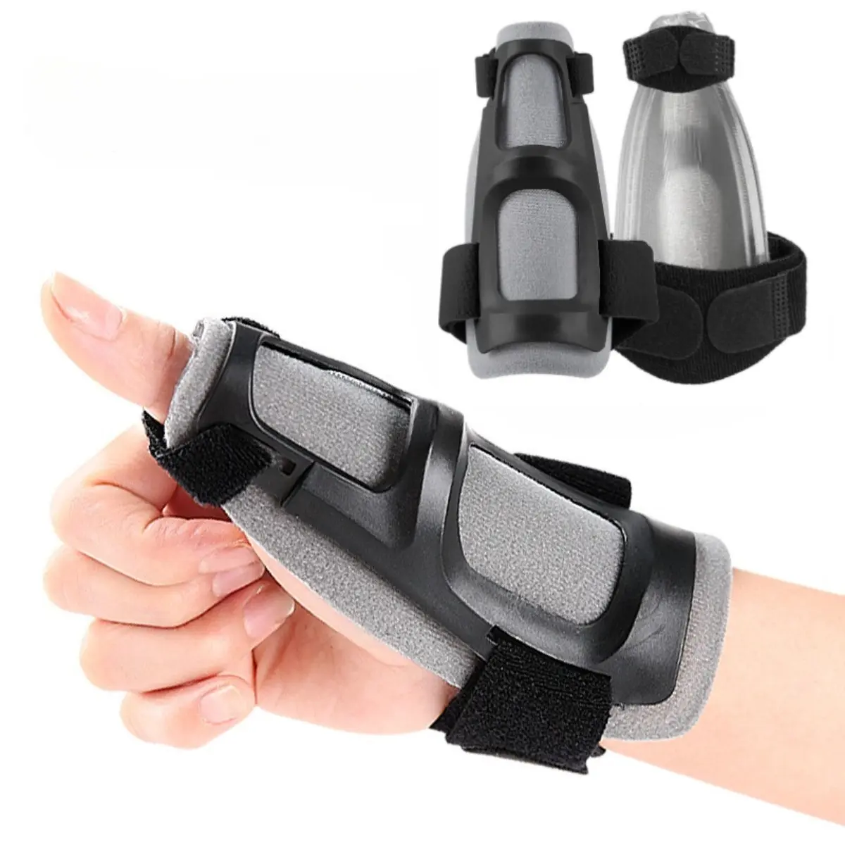 Breathable Wrist Wrap with Gel Pad Thumb Support Adjustable Lightweight Compression Strap for Men Women 2 Pack