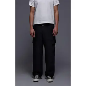 FIELD OF STUDY Men's by Pacsun Valencia Baggy Trousers Stretch Cargo Black
