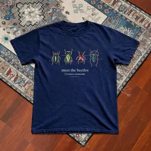 Gildan National Geographic Meet The Beetles Tee, Unisex Vintage Graphic Tees Gothic Grunge Y2K Emo Scene Amity Affliction Style Clothes Men Women Streetwear