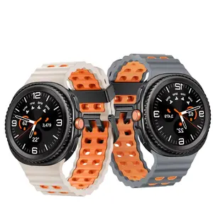 Soft Silicone Breathable Sport Strap For Samsung Galaxy Watch 8 40mm 44mm Bracelet Wristband For Samsung galaxy 8 Classic 46mm Band Sweatproof Watch Straps Smart Watch Straps