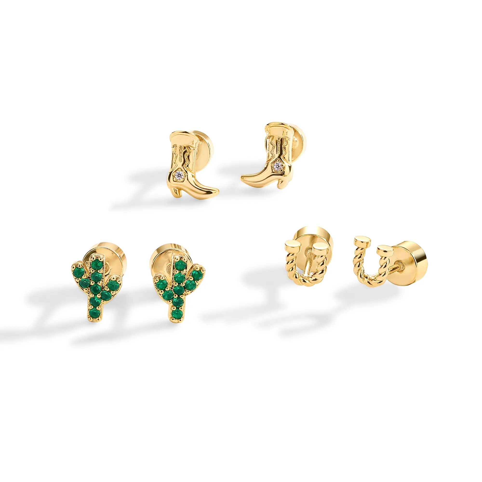 Western Trio Set - Yellow Gold