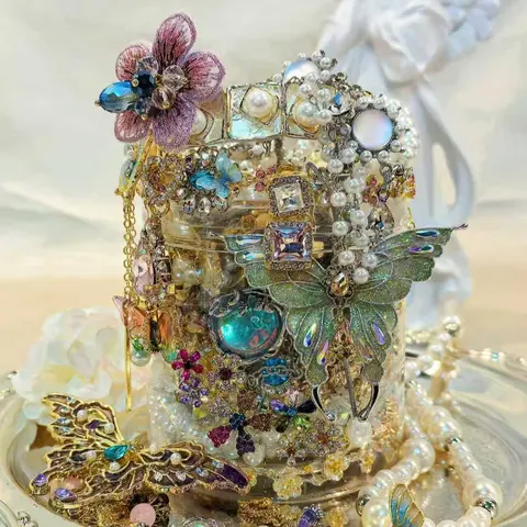 Women's Costume Jewelry Set - 30 Pieces Fantasy Realms Mystery Jewelry Jar, Random Curated Necklaces, Earrings, Rings, Bracelets, Unique Feminine Accessories, Sohochic Gifts for Women