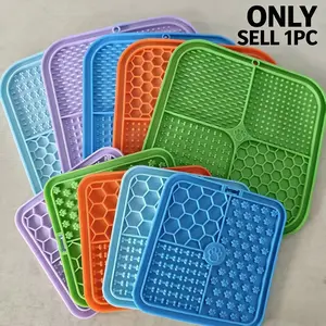 Pet Silicone Mat, Slow Feeder Pad, Puzzle Feeder, Licking Mat, Eating Mat, Anti-Choking Suction Cup, Easy Clean, Washable, Durable Bite Resistant