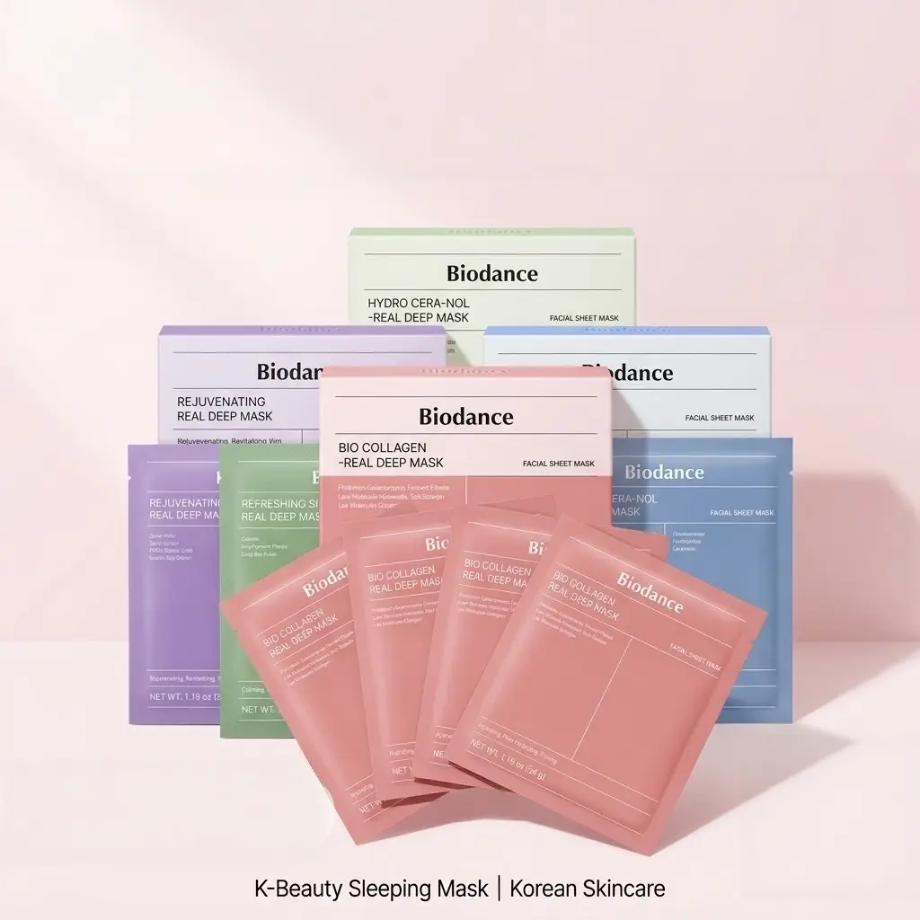 Collagen Hydrogel Facemask 4ea (1 box) | Pore Tightening, Firming, Glow, Glass Skin, K-beauty Sleeping Mask, Korean Skincare, Collagen+Galactomyces, Collagen