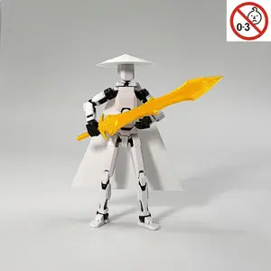 Cool Moveable Action Figure Toy, High Freedom Multi-Joint Articulated Kung Fu Style Model, Creative Gift for Boys & Girls, Articulated Figures