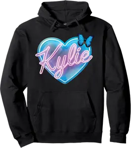 Kylie Pink Name Heart Love Woman Girl Friend Butterfly Blue Pullover Hoodie - Jamespatric Shop 49B0DSLYJLLV